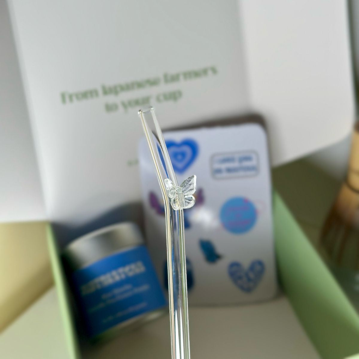 Butterfly Glass Straw