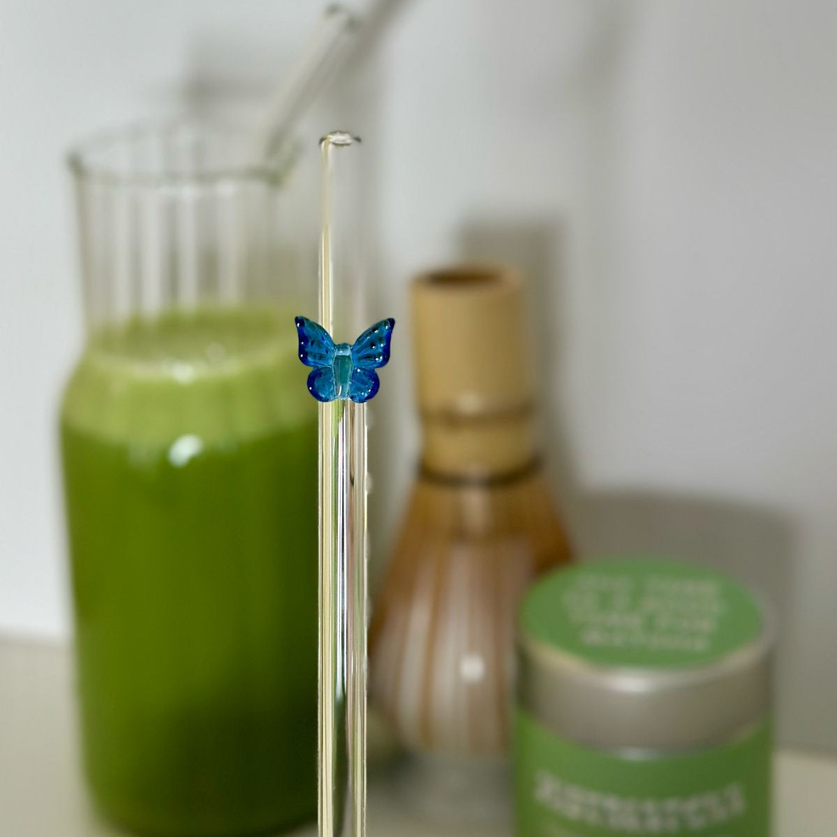Butterfly Glass Straw