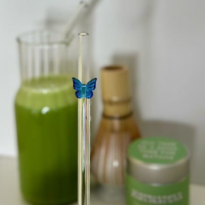 Butterfly Glass Straw