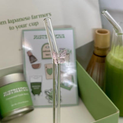 Butterfly Glass Straw